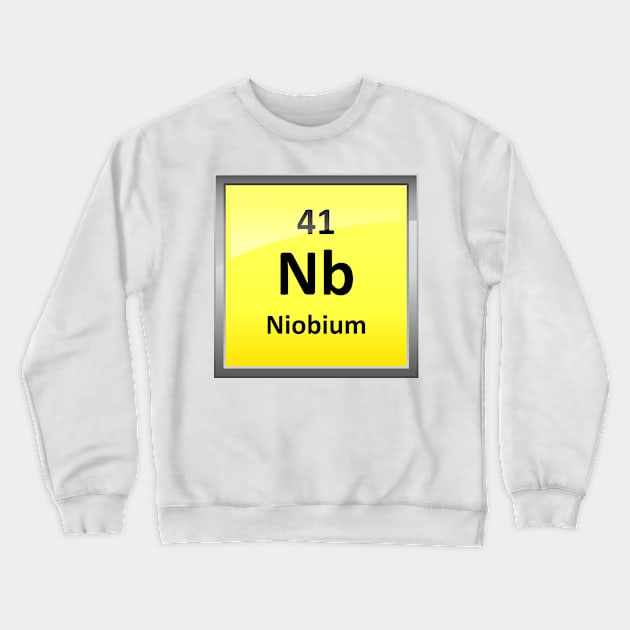 Niobium Periodic Table Element Symbol Crewneck Sweatshirt by sciencenotes